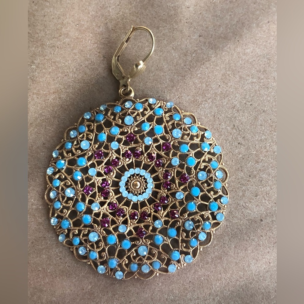 Gorgeous multicolor filigree earrings